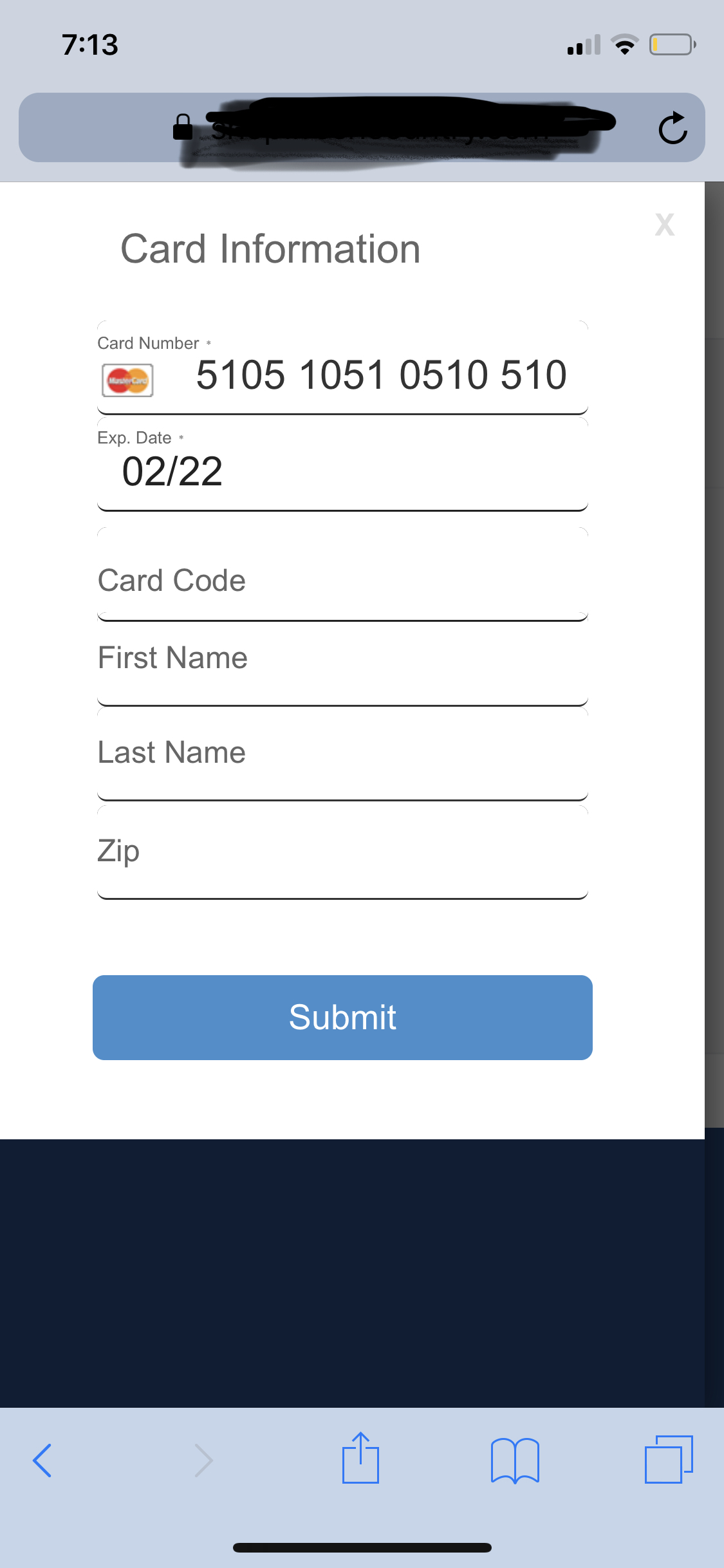 Card Number Field Last Digits Not Visible On Mobil... - Cybersource ...